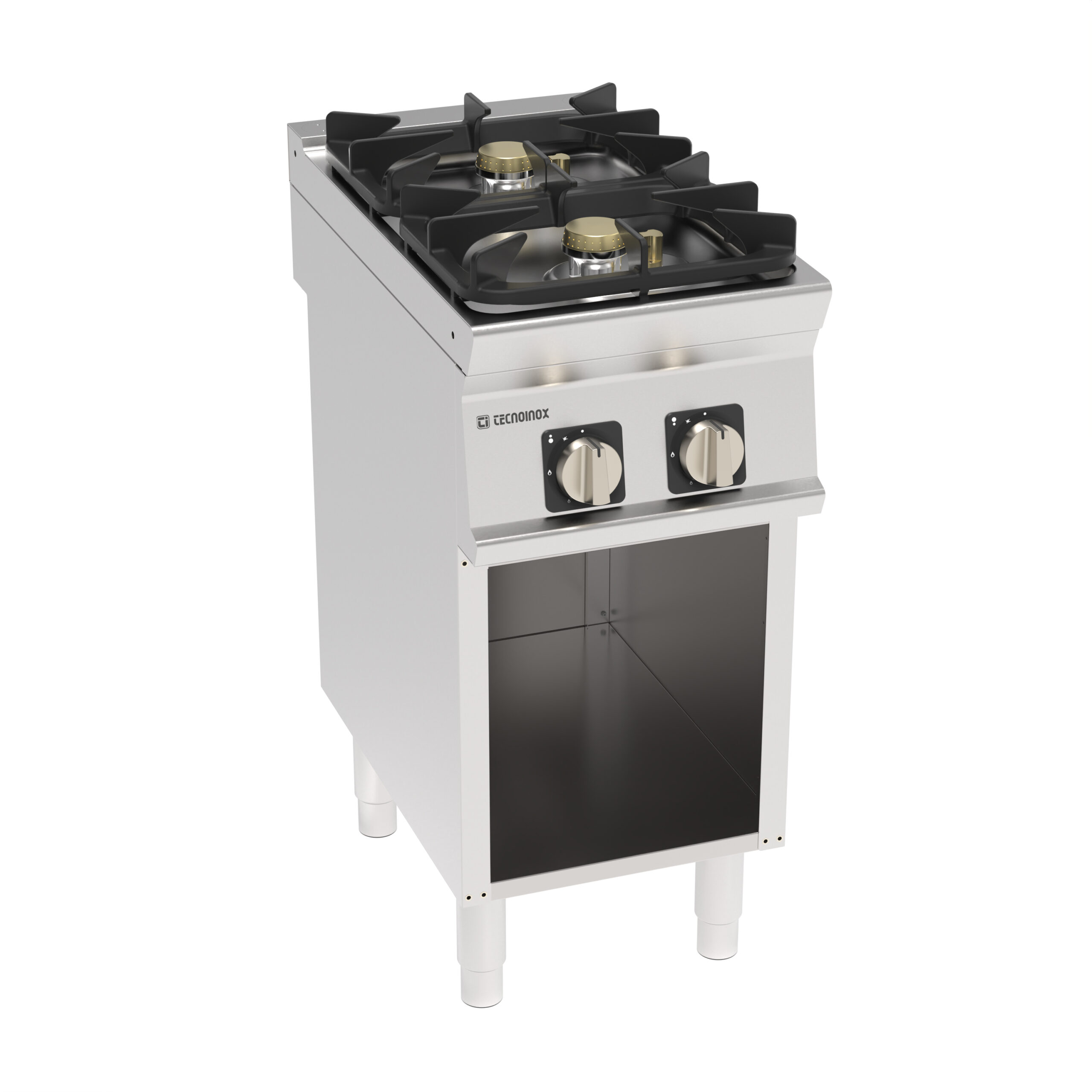 PIANO DE CUISSON 2 FEUX GAZ SUR PLACARD OUVERT