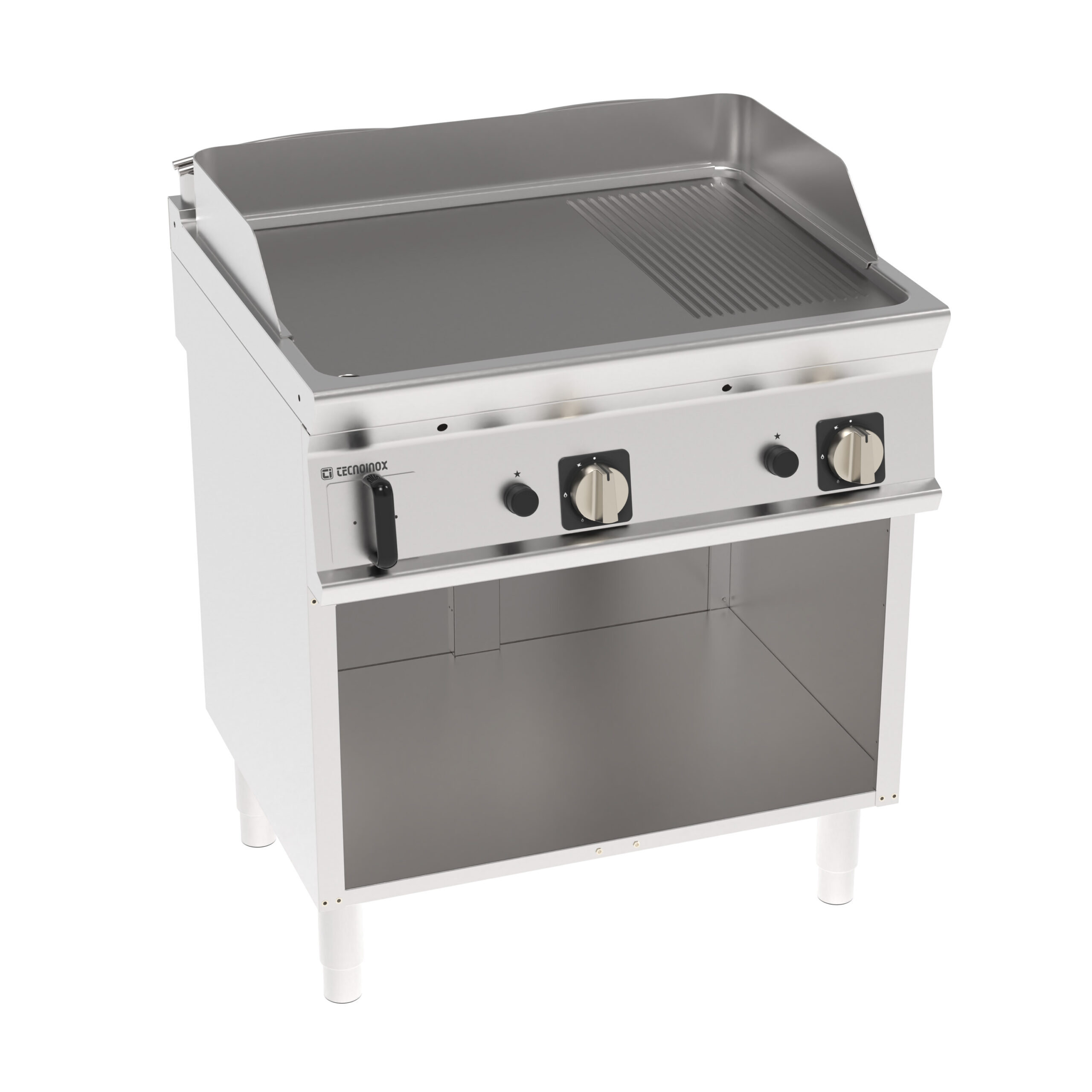 PLANCHA A GAZ 1/3 RAINURE 2/3 LISSE SUR PLACARD OUVERT