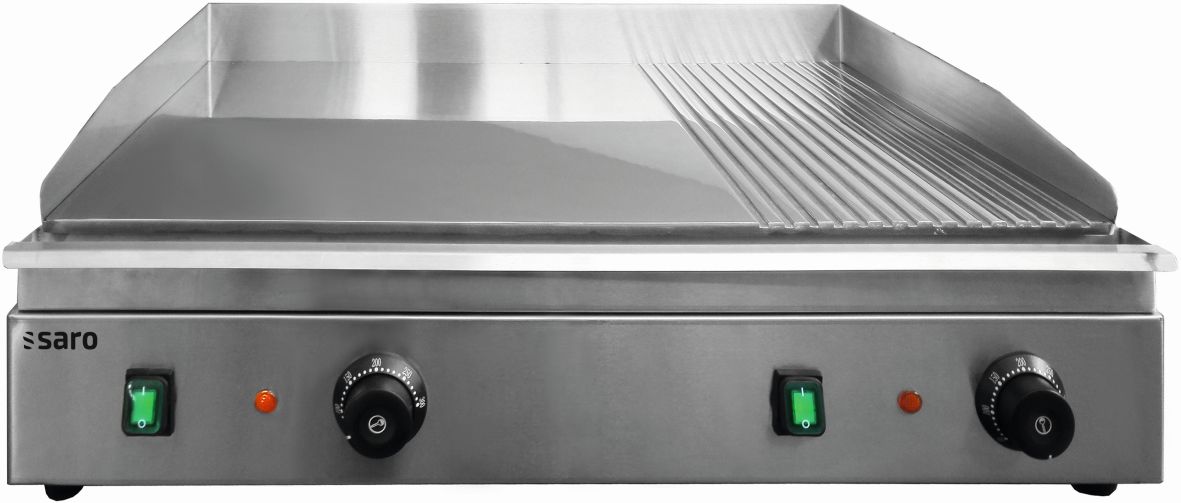 PLANCHA ELECTRIQUE 2/3 LISSES 1/3 NERVUREES MOD COMO P: 3.5KW