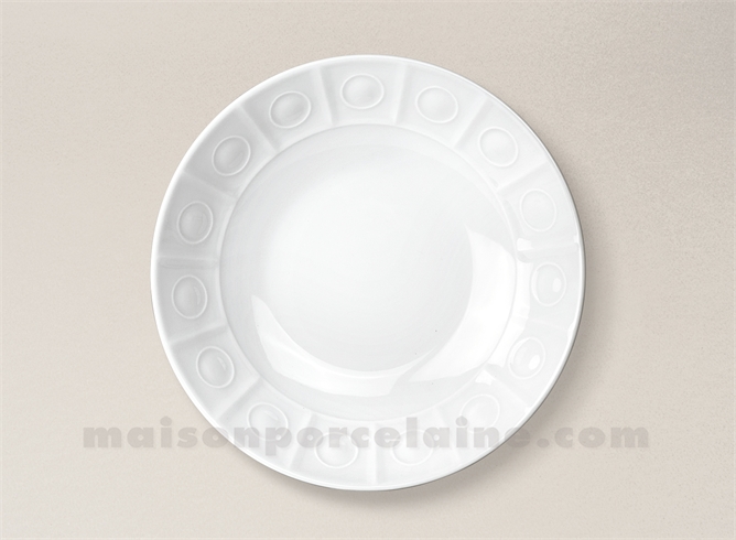 ASSIETTE CREUSE A MOTIF CARREAUX GM
