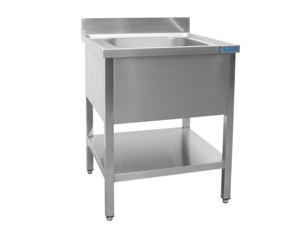 PLONGE INOX DOUBLE BAC 1600X600 AVEC EGOUTTOIR GAUCHE