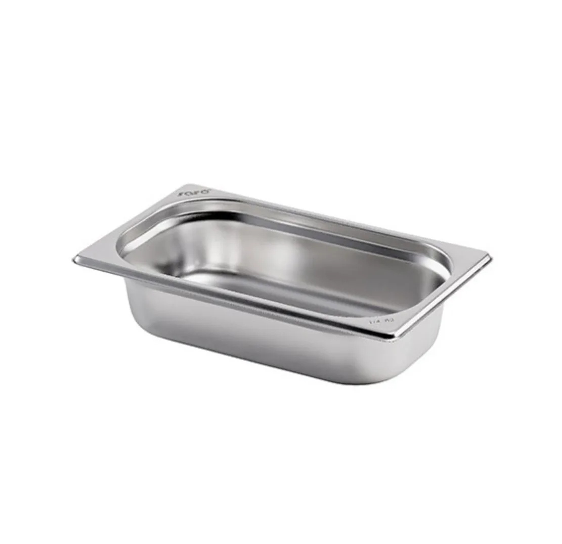 BAC GASTRO INOX GN1/4 P15 AVEC COUVERCLE